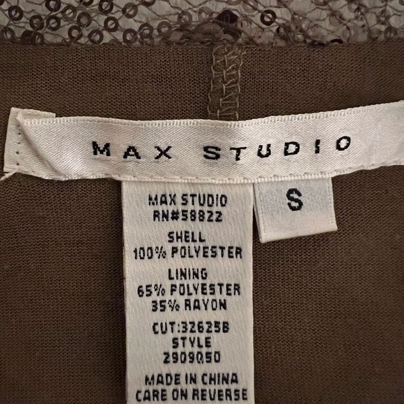 Max Studio Brown Sequin & Lace Dress - Picture 4 of 4